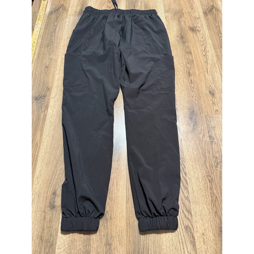 Elite Med Performance Pants Women Size Large Black Jogger Cargo Pockets - Picture 2 of 10